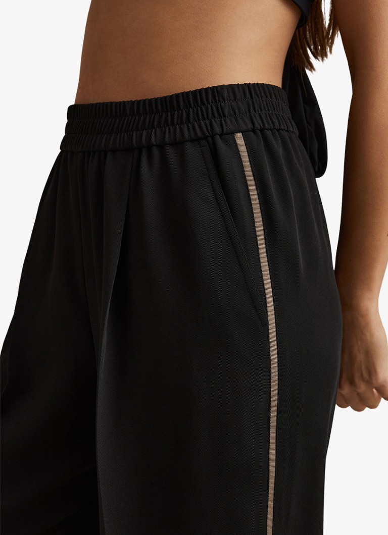 Pantaloni Reiss Remi cu talie înaltă și croi larg