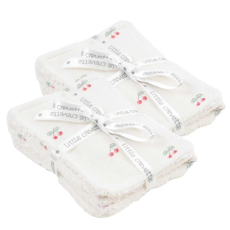 Lot de 12 lingettes lavables Cerise