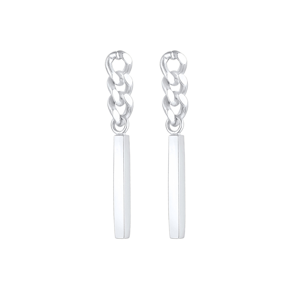 Elli Elli Boucles d'Oreilles Boucles pendentes pour dames tige au look Geo en 925/1000 Boucles d'oreilles