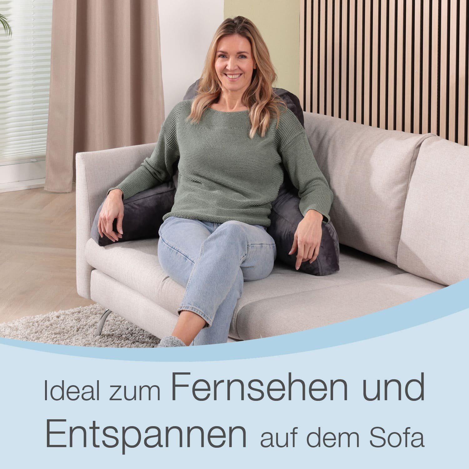 aktivshop Rückenkissen mit Armlehnen, 1-tlg.
