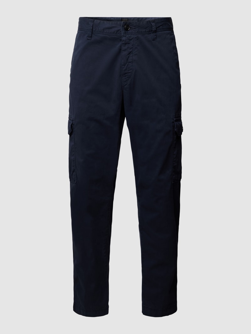 Cargohose mit Label-Patch Modell 'Taber' in marineblau
