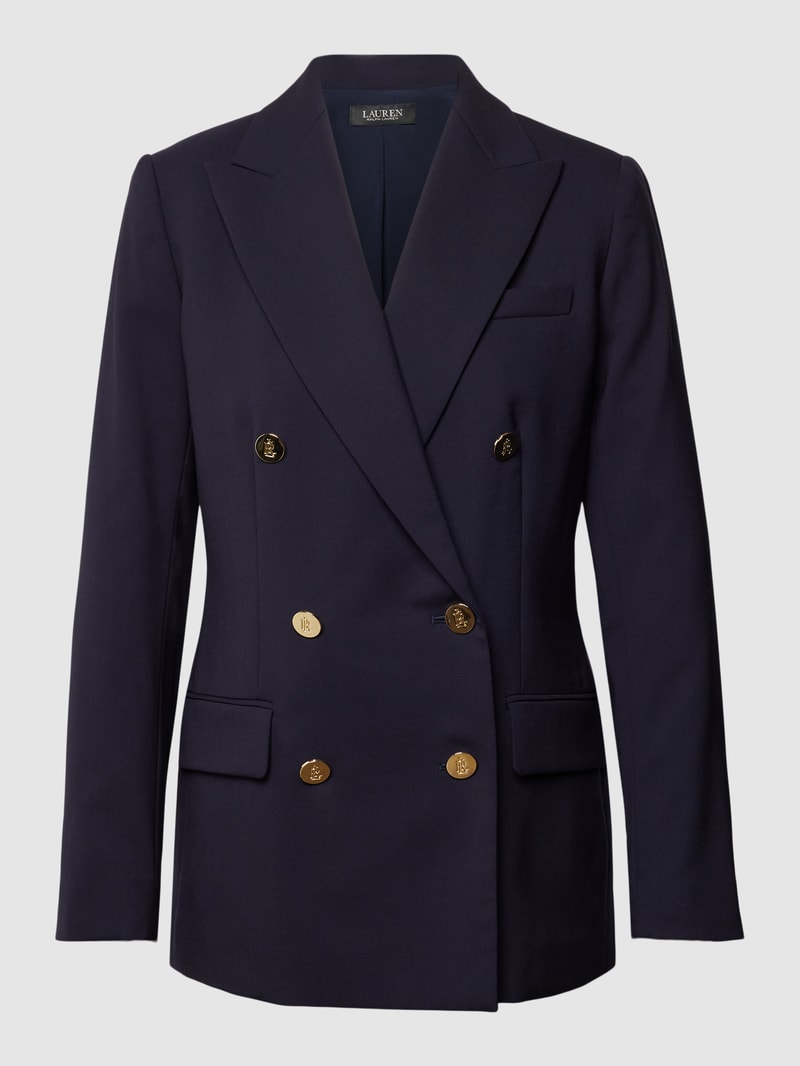 Blazer mit Reverskragen in marineblau