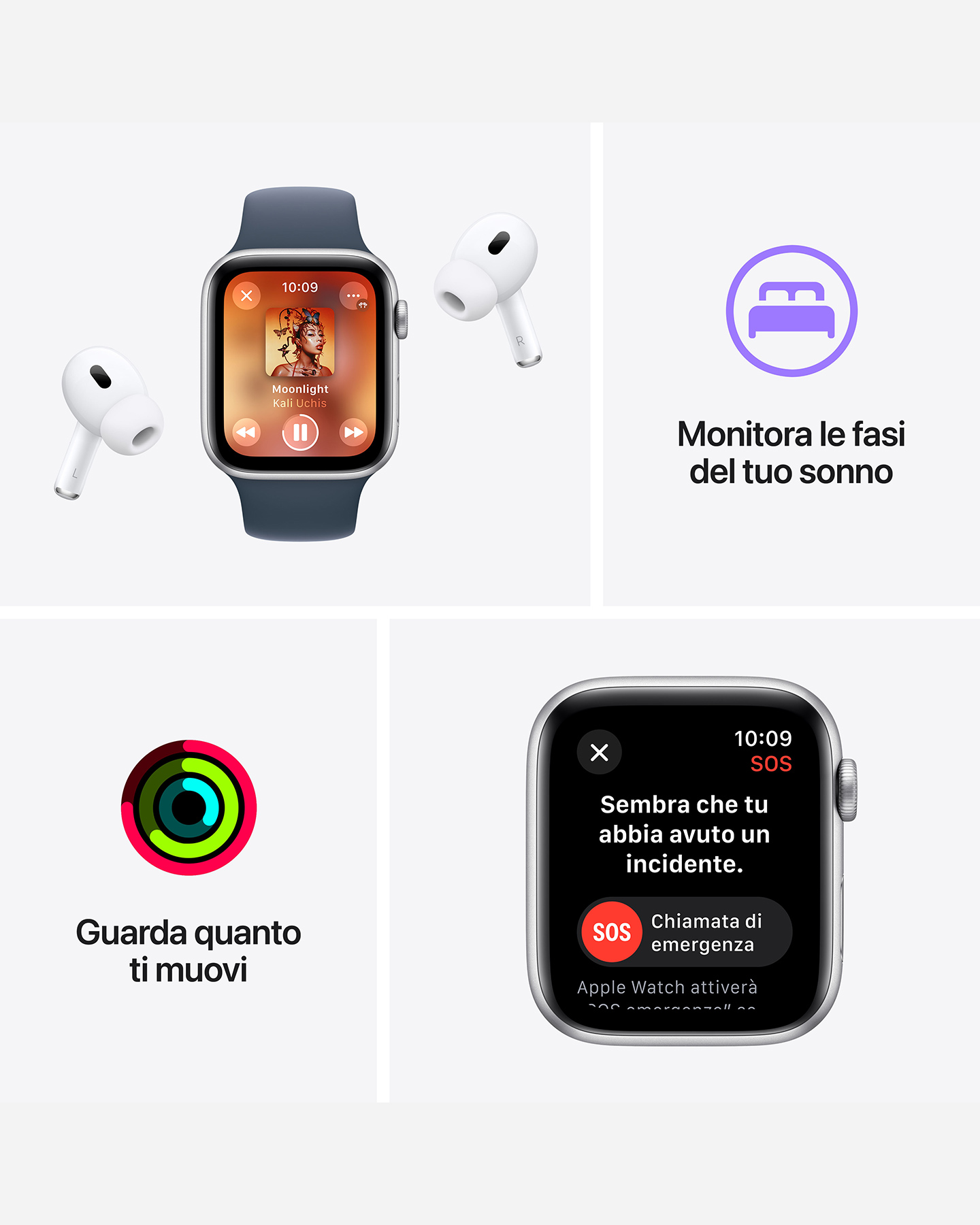 Apple Watch SE GPS 44 mm Wielofunkcyjny zegarek MXEK3QL/A