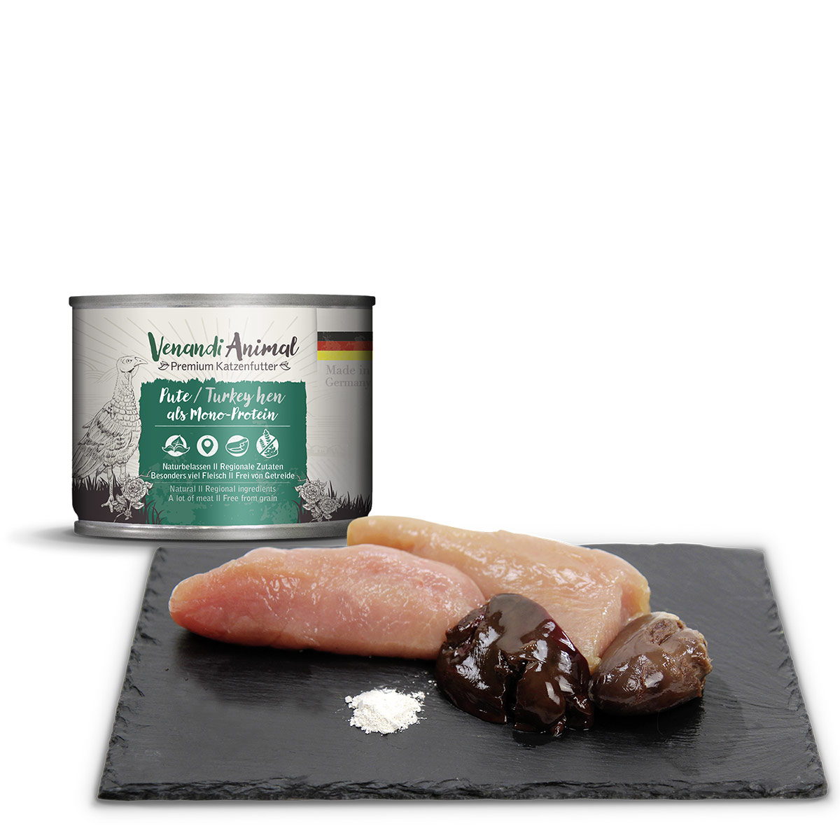 Venandi Animal - Probierpaket III Huhn, Pute, Rind, Pferd, Kalb, Truthahn