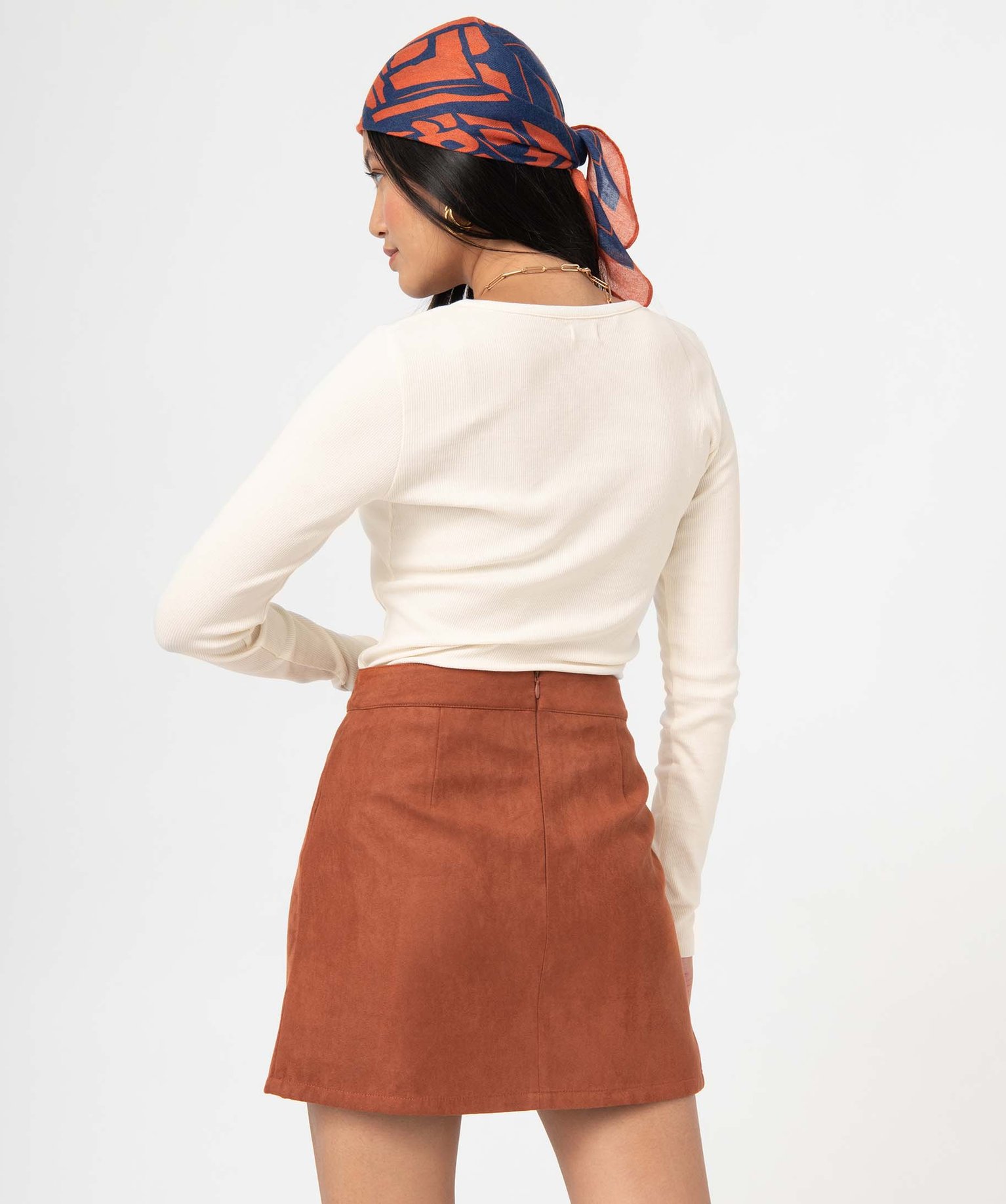 Tee-shirt femme à manches longues en maille ctelée ecru | GEMO