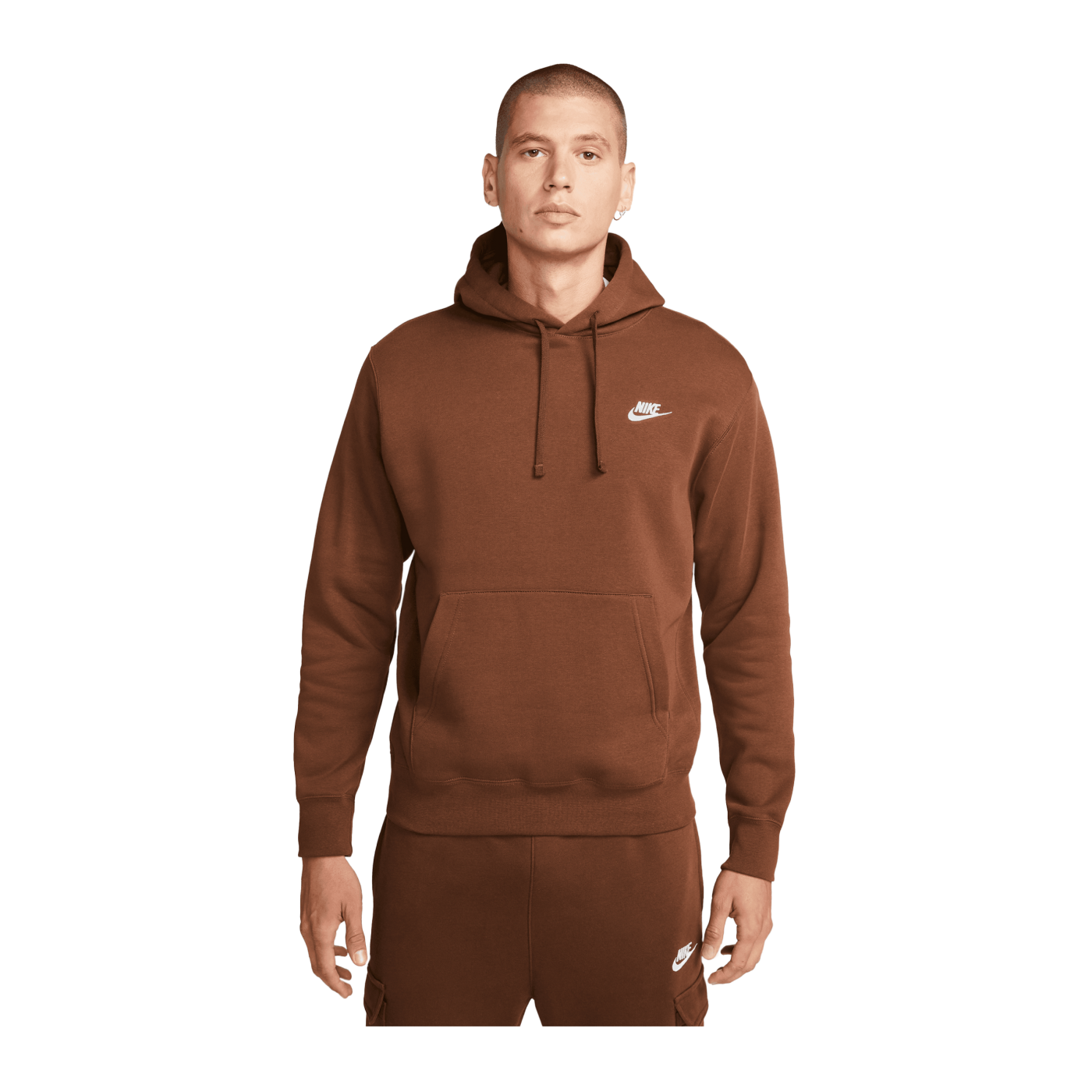 Nike Club Fleece Hoody Braun F259