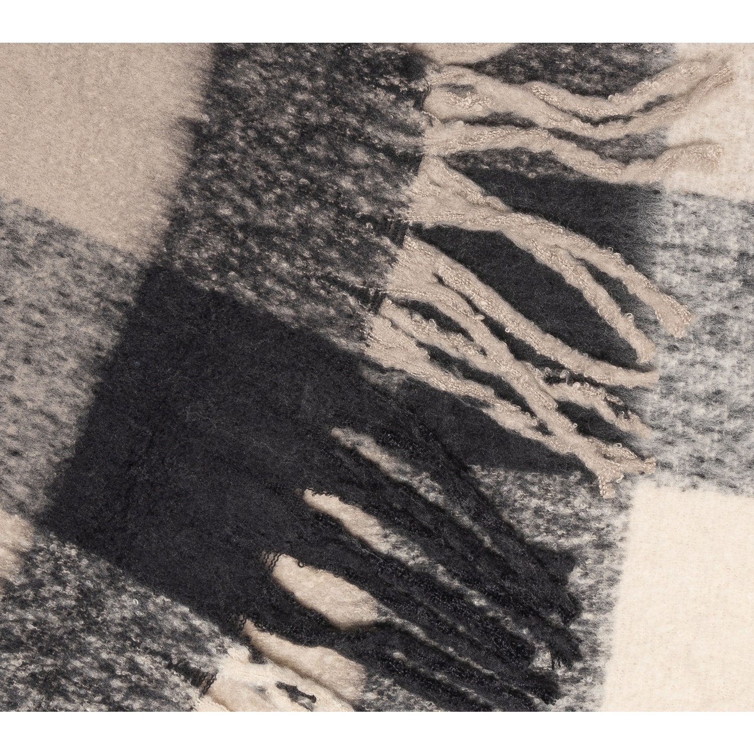 Echarpe noire et beige