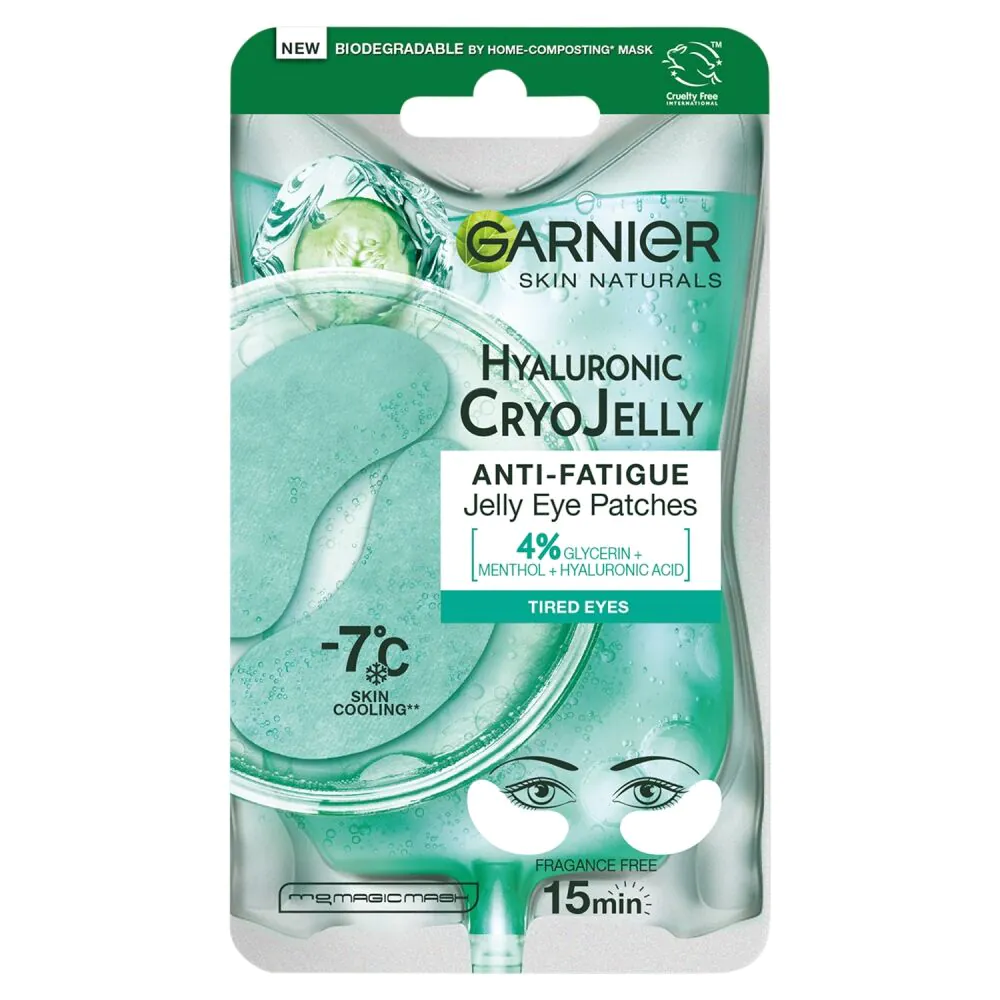 Μάσκα ματιών Garnier Skin Naturals με υαλουρονικό οξύ και κρυοζελέ