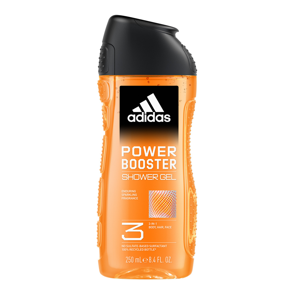 adidas Power Booster - parfum pétillant et durable, Vegan et testé dermatologiquement. Gel douche - 250 ML