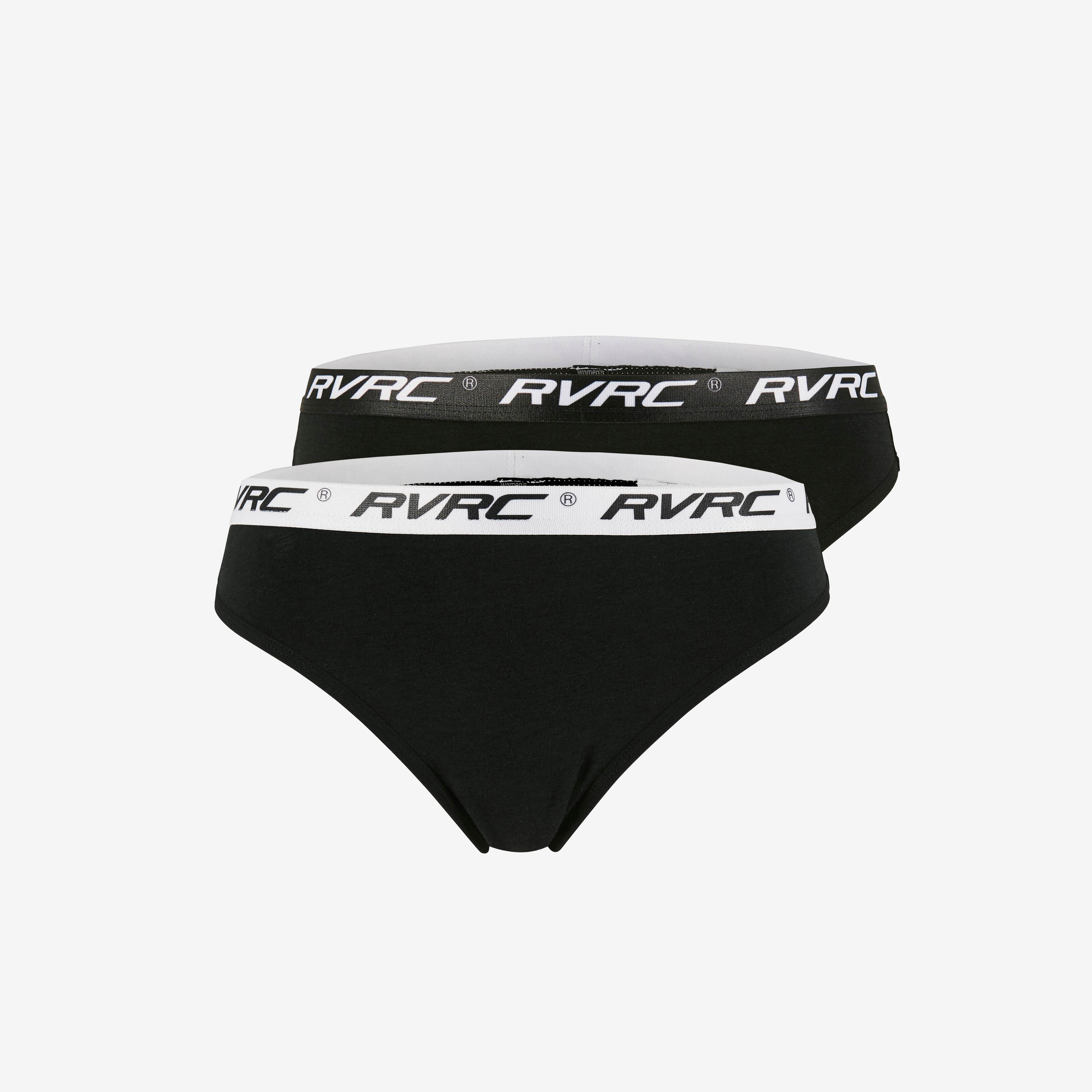 2-pack Bamboo Thong Femme Black