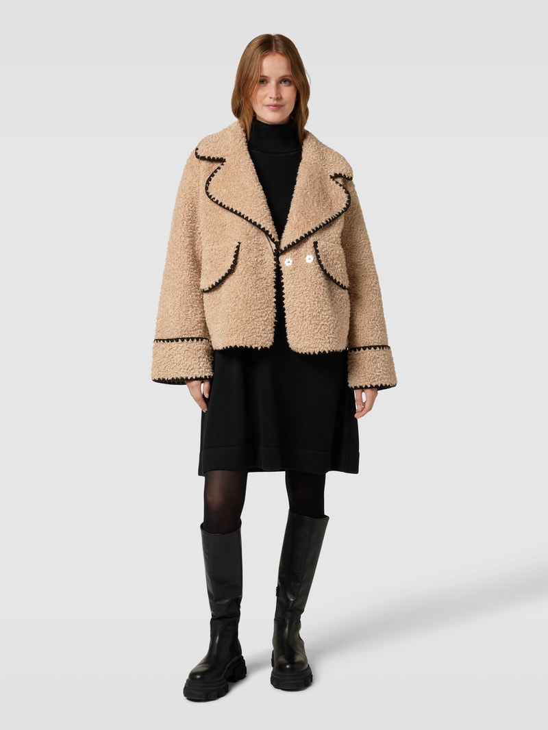 Jacke mit Teddyfell Modell 'SHIREN' in beige