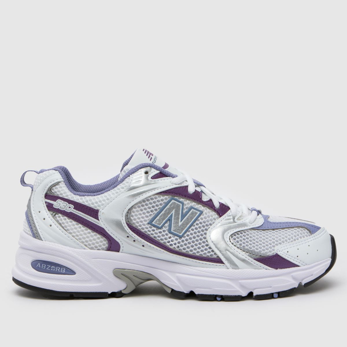 New Balance 530 träningsskor i vitt och lila