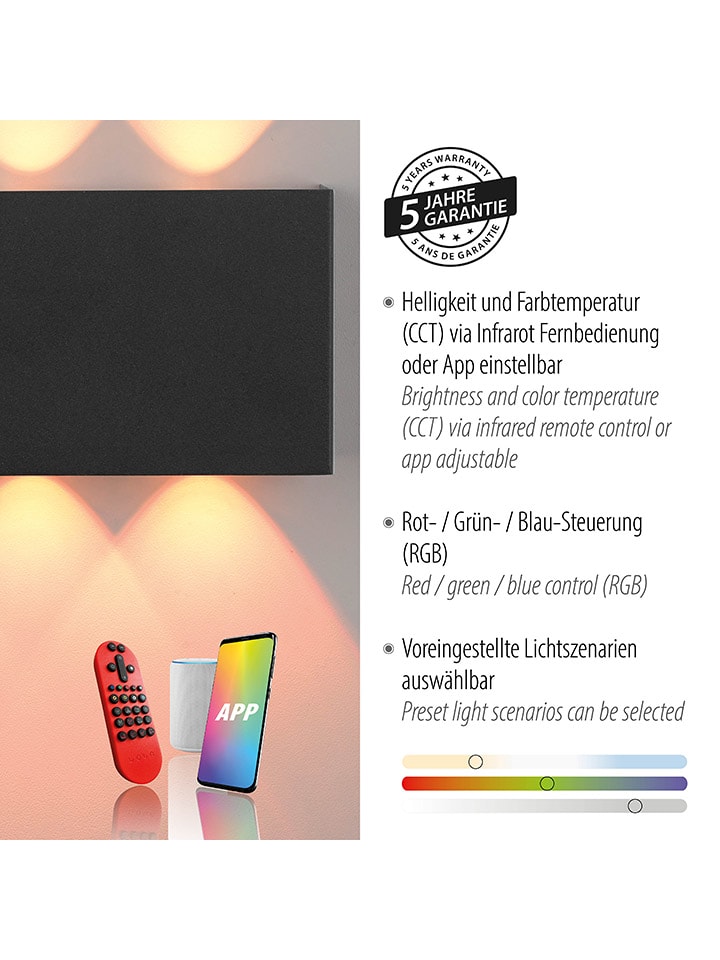 Just Light LED-Wandleuchte 