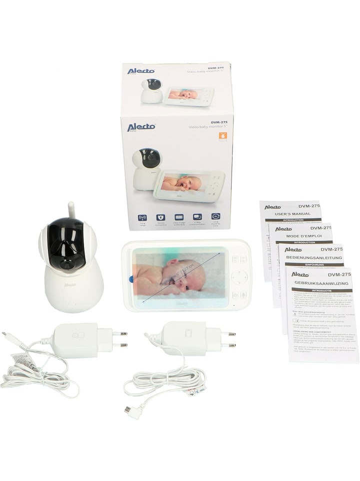 Alecto DVM-275 Digitale Babyphone mit steuerbarer Kamera hohe Reichweite 12,7 cm günstig kaufen onesize