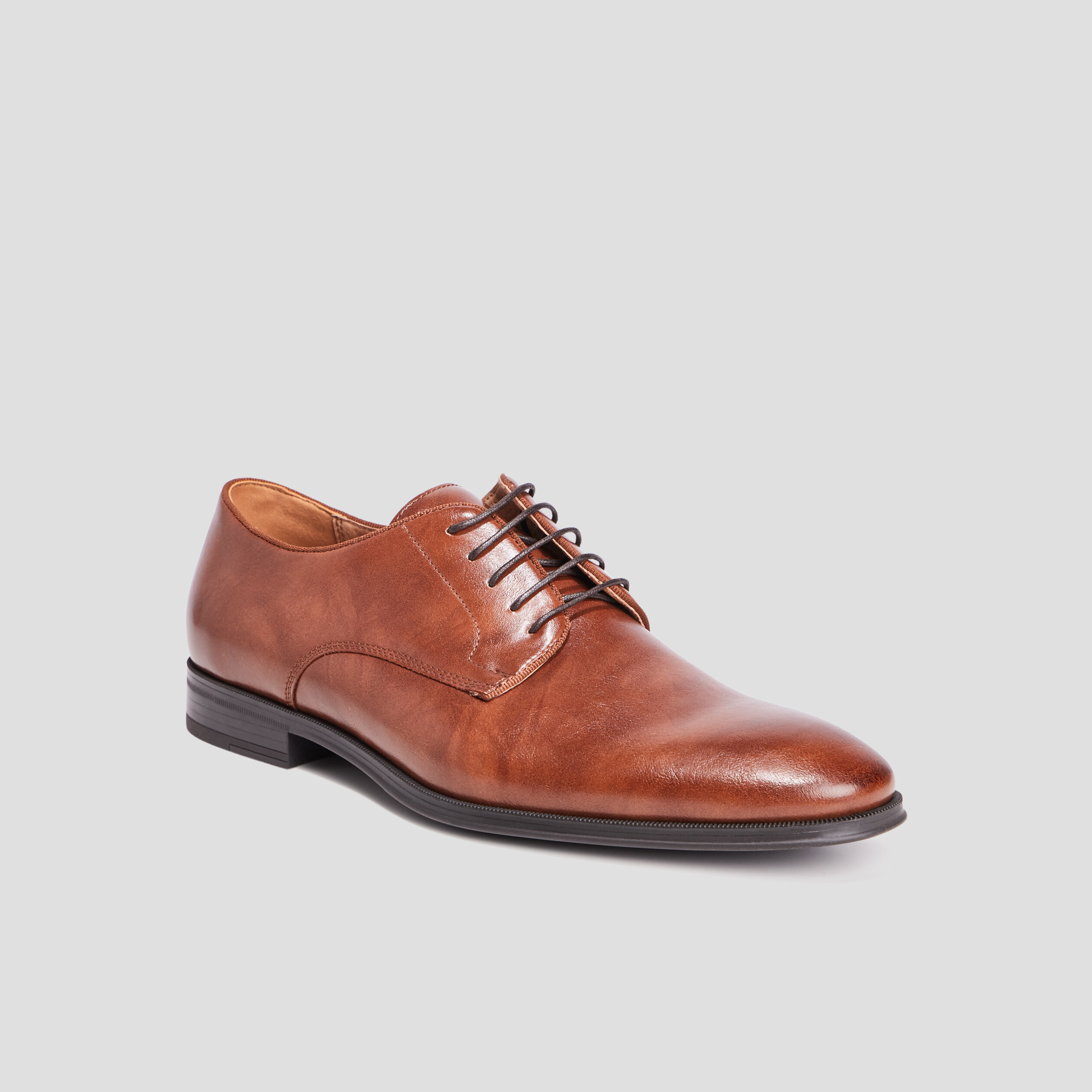Derbies à lacets marron cognac homme | La Halle