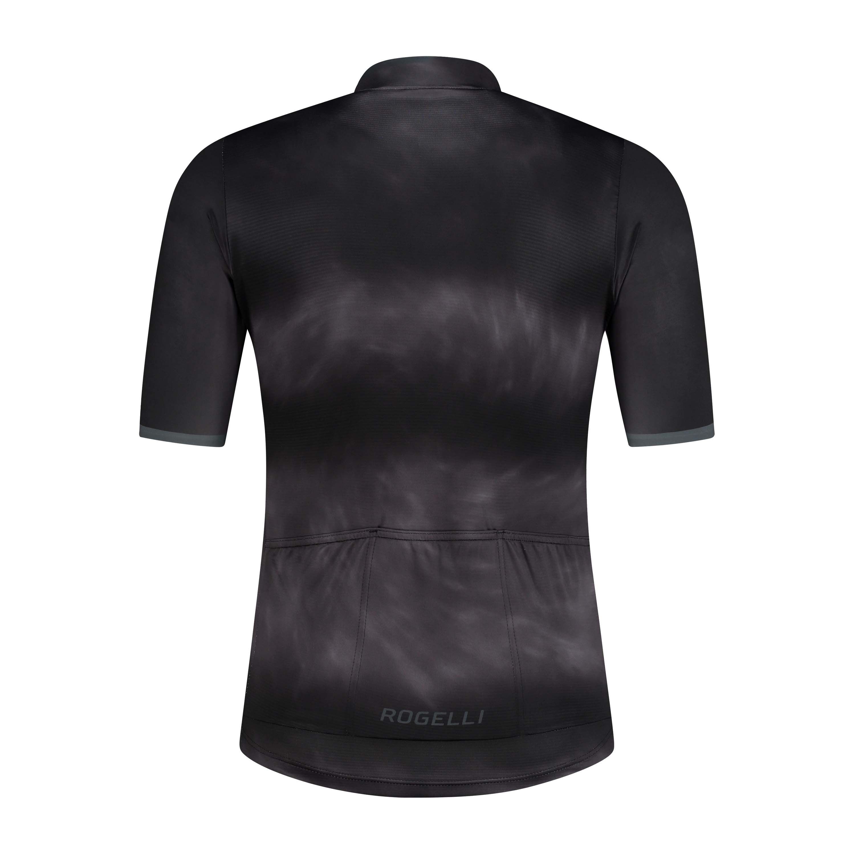 Rogelli Tie Dye Schwarz/Grau Herren Radtrikot Kurzarm