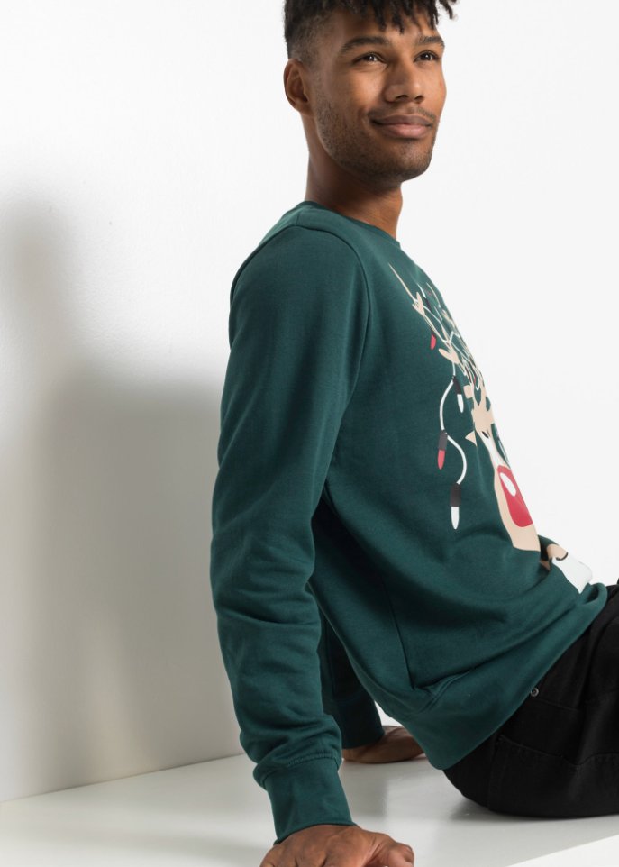 Sweatshirt mit recyceltem Polyester mit Weihnachtsmotiv