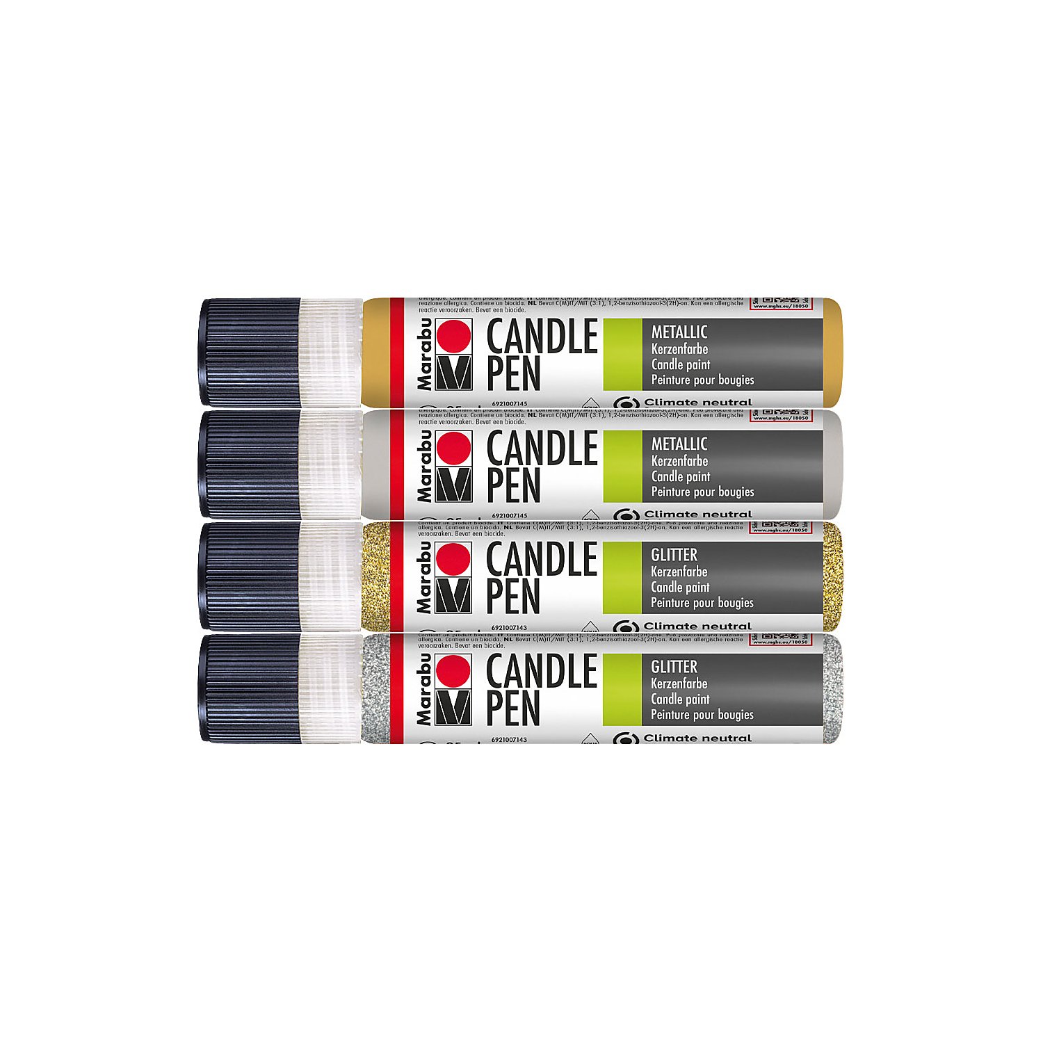 Marabu Candle-Liner-Set Weihnachten, 4x 25ml