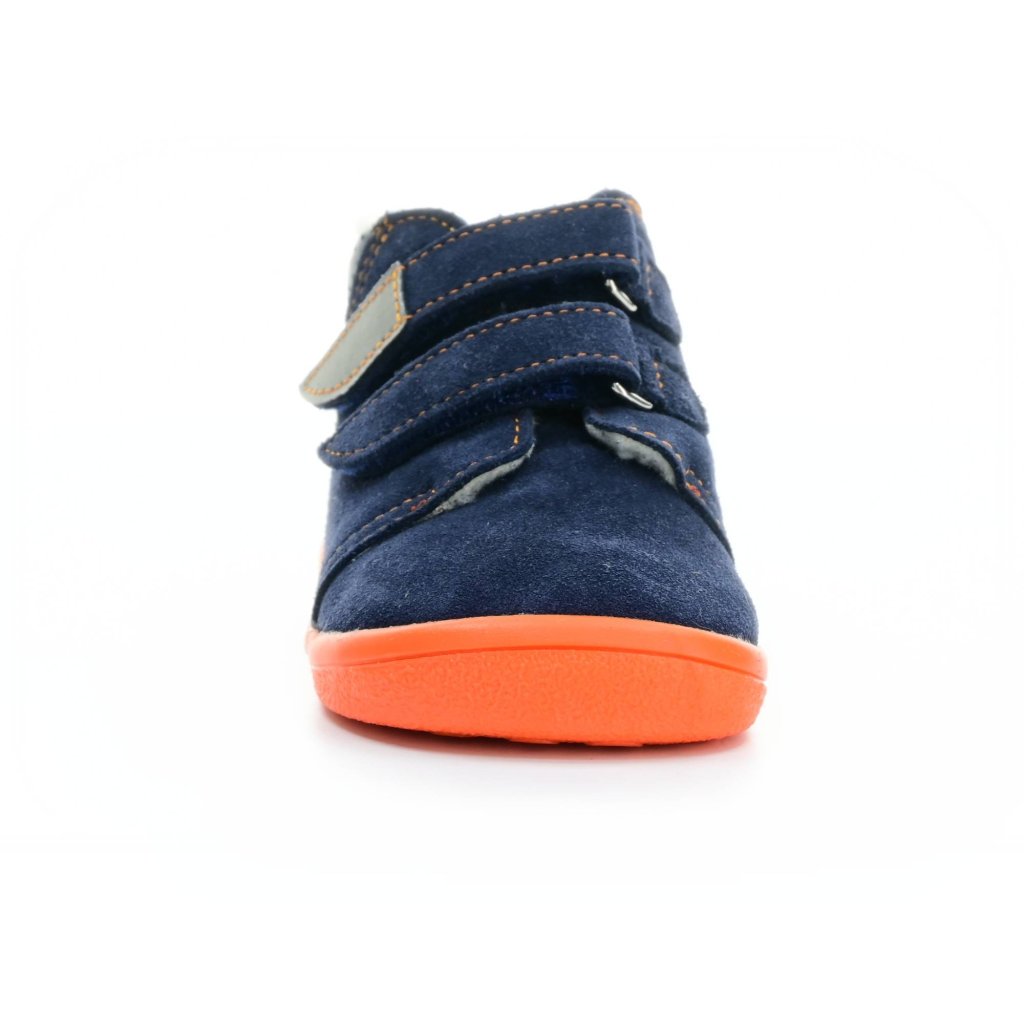Beda Blue Mandarine mit Membran (BF 0001/W/MK/2) dunkelblaue Winterbarfußschuhe