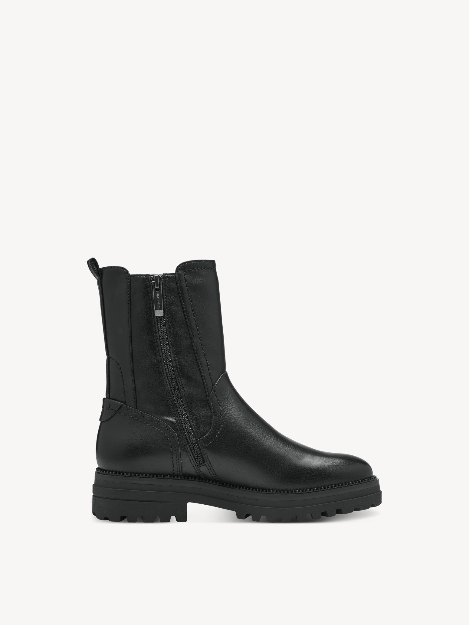 Bottine Chelsea en cuir - noir