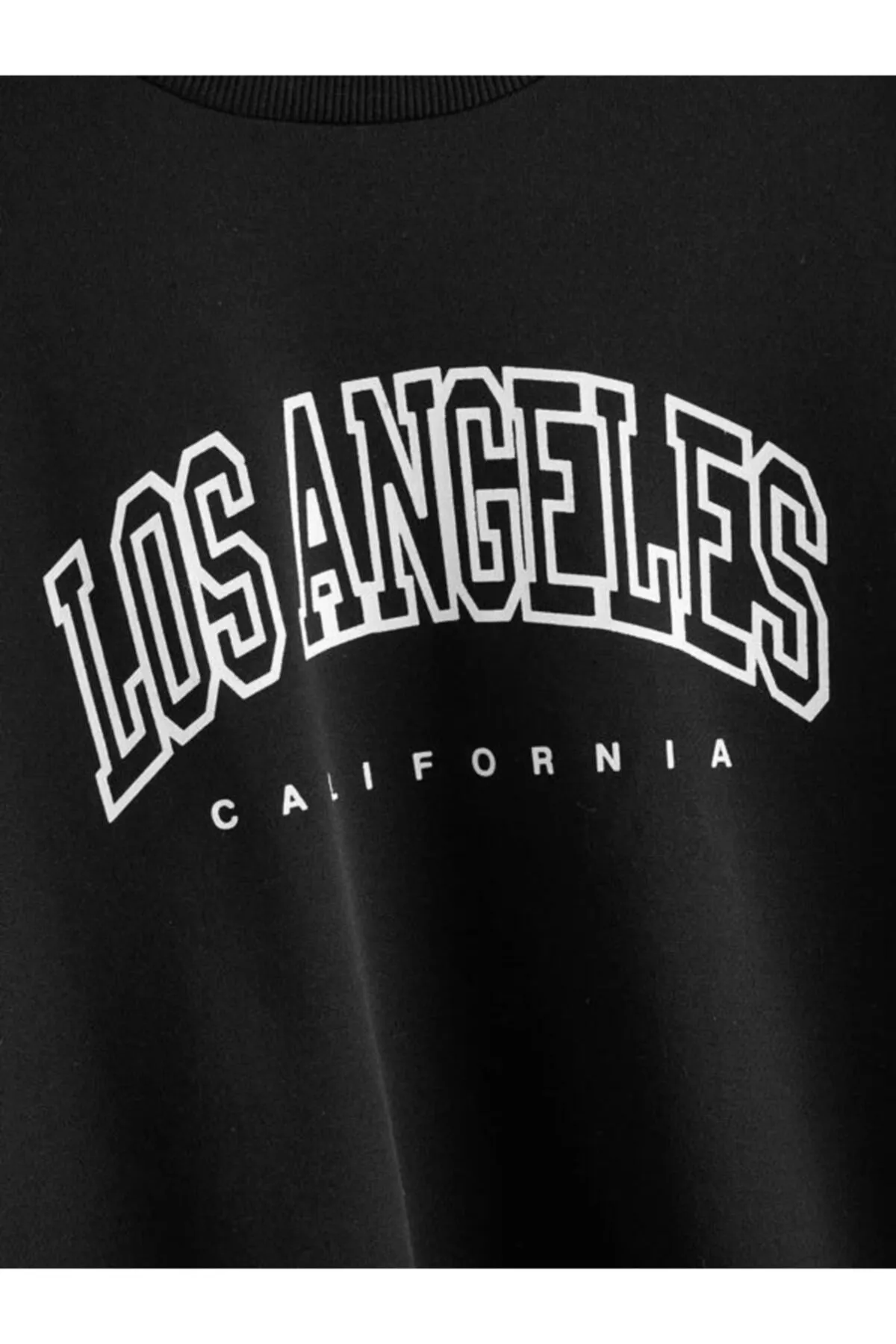 My Blog  Schwarzes, bedrucktes Oversize-Sweatshirt mit Los Angeles-Kapuze