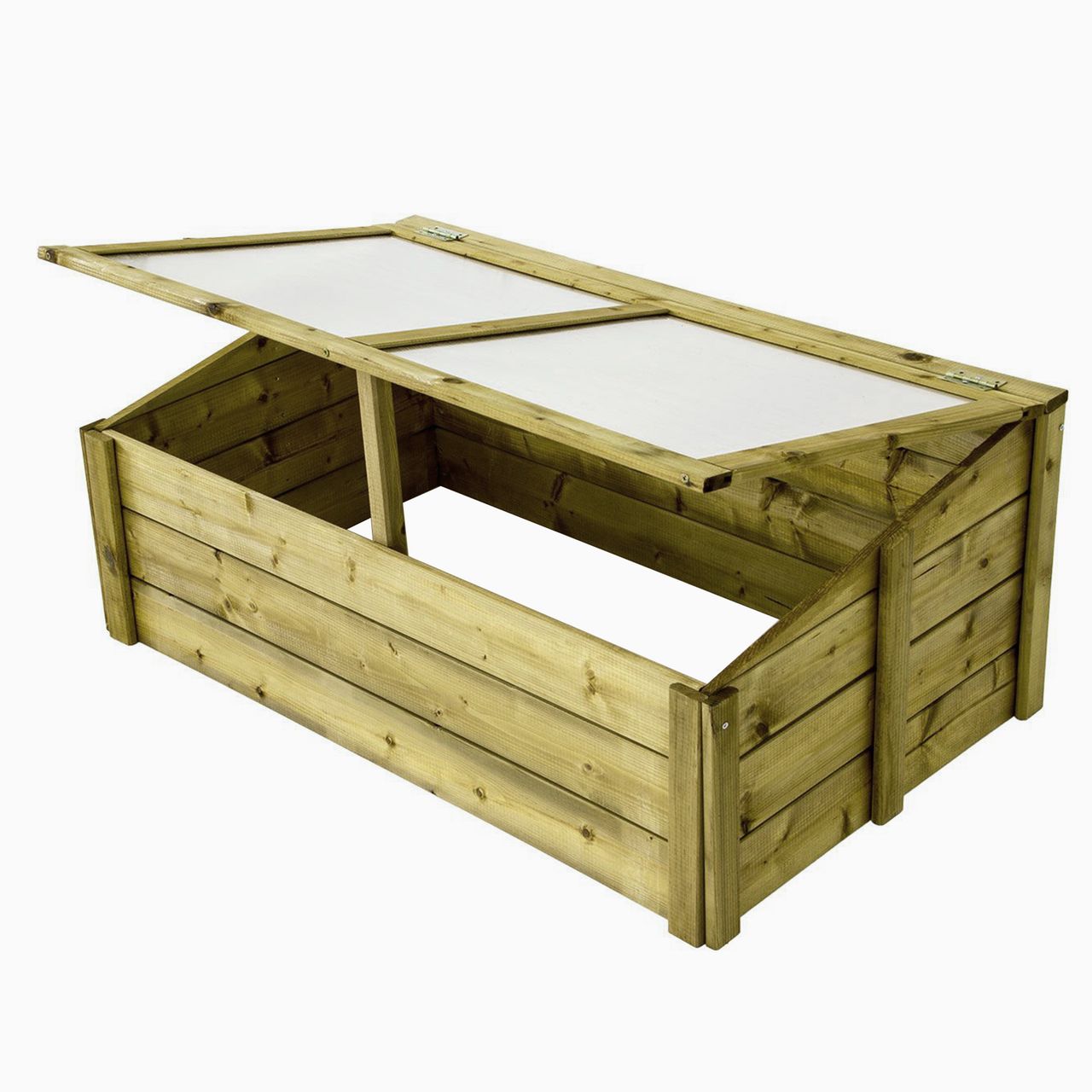 Lemodo Frühbeet 100x60 cm, Frühbeetaufsatz für Hochbeete