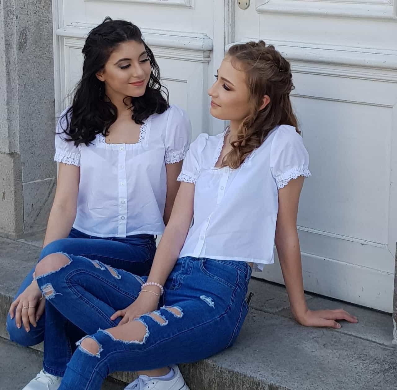 Ramona Lippert Trachtenbluse Trachtenbluse Lara Kind Dirndlbluse