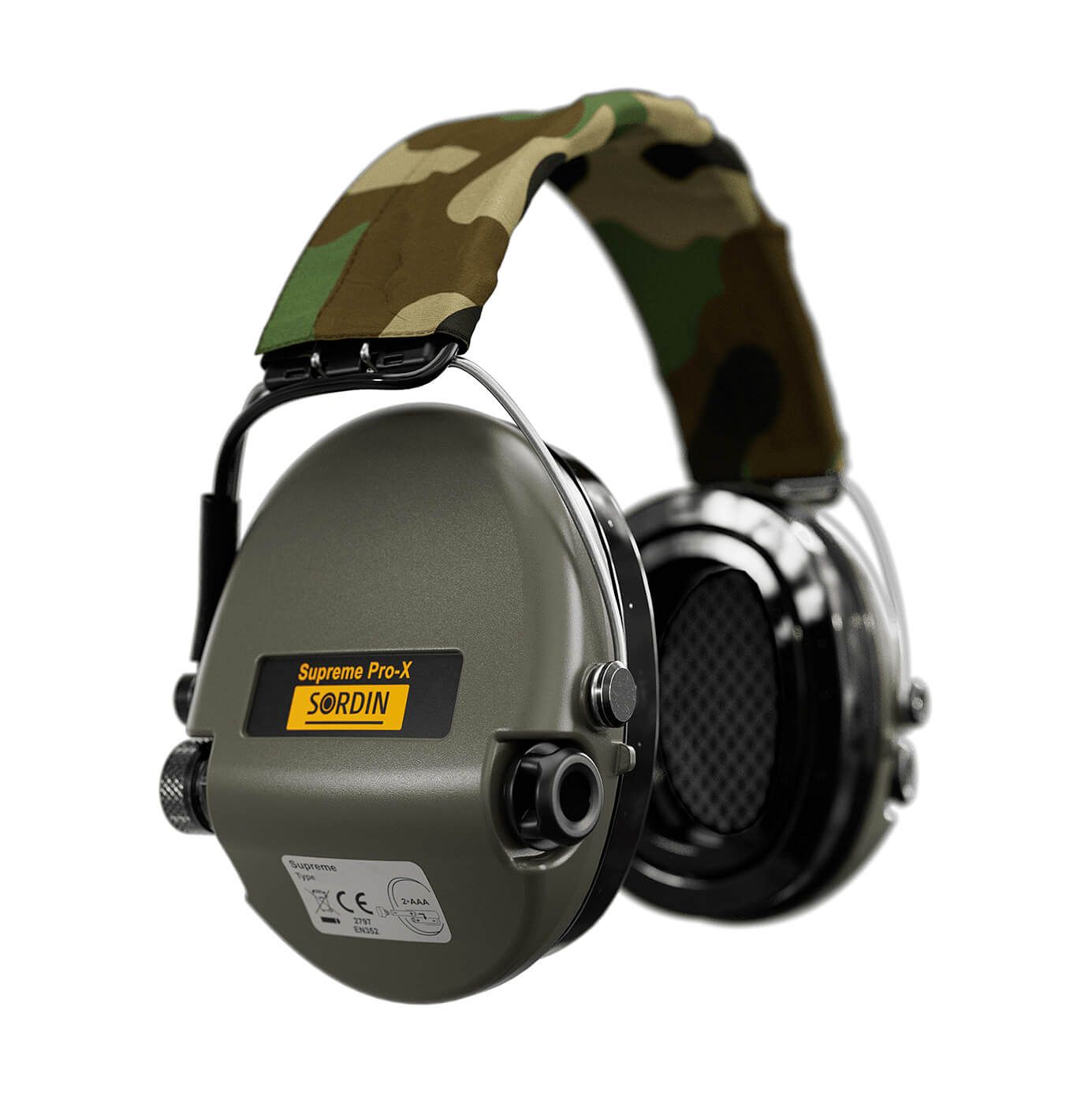 Gehörschutz Pro-X LED Camo mit Gelkissen