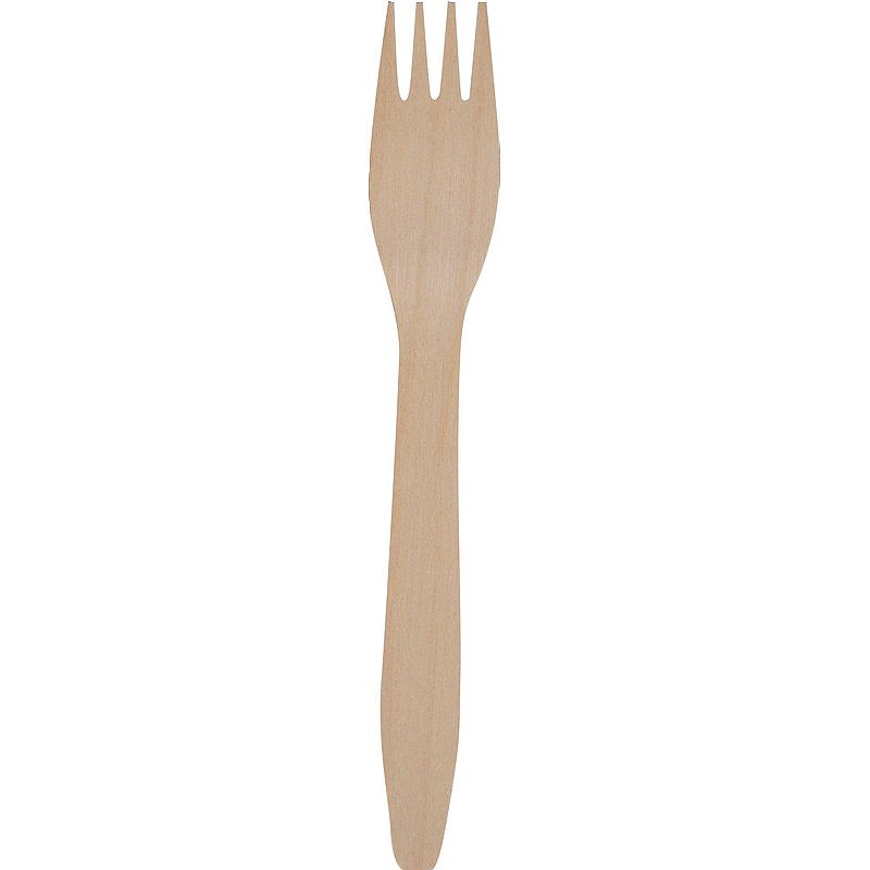 Natur Engangsgaffel 100-pk, av tre