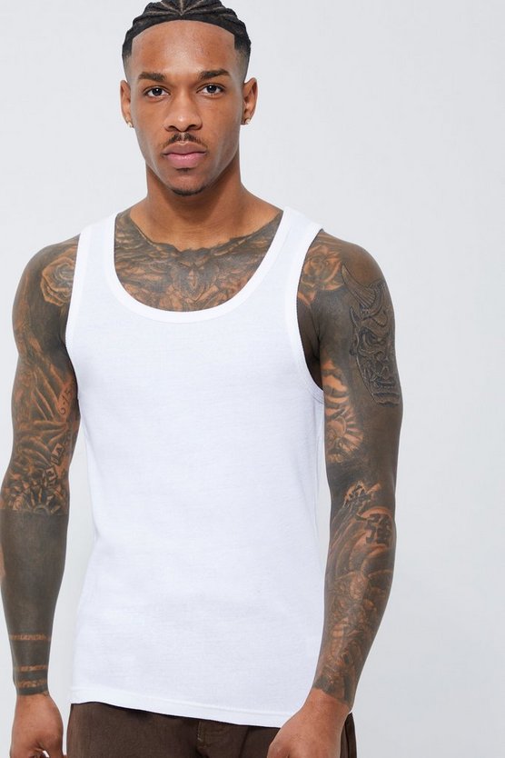 Geripptes Slim-Fit Tanktop