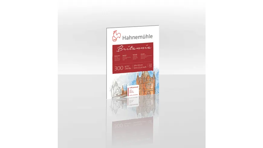 Hahnemühle Aquarellblock Britannia 24 x 32cm 12 Blatt