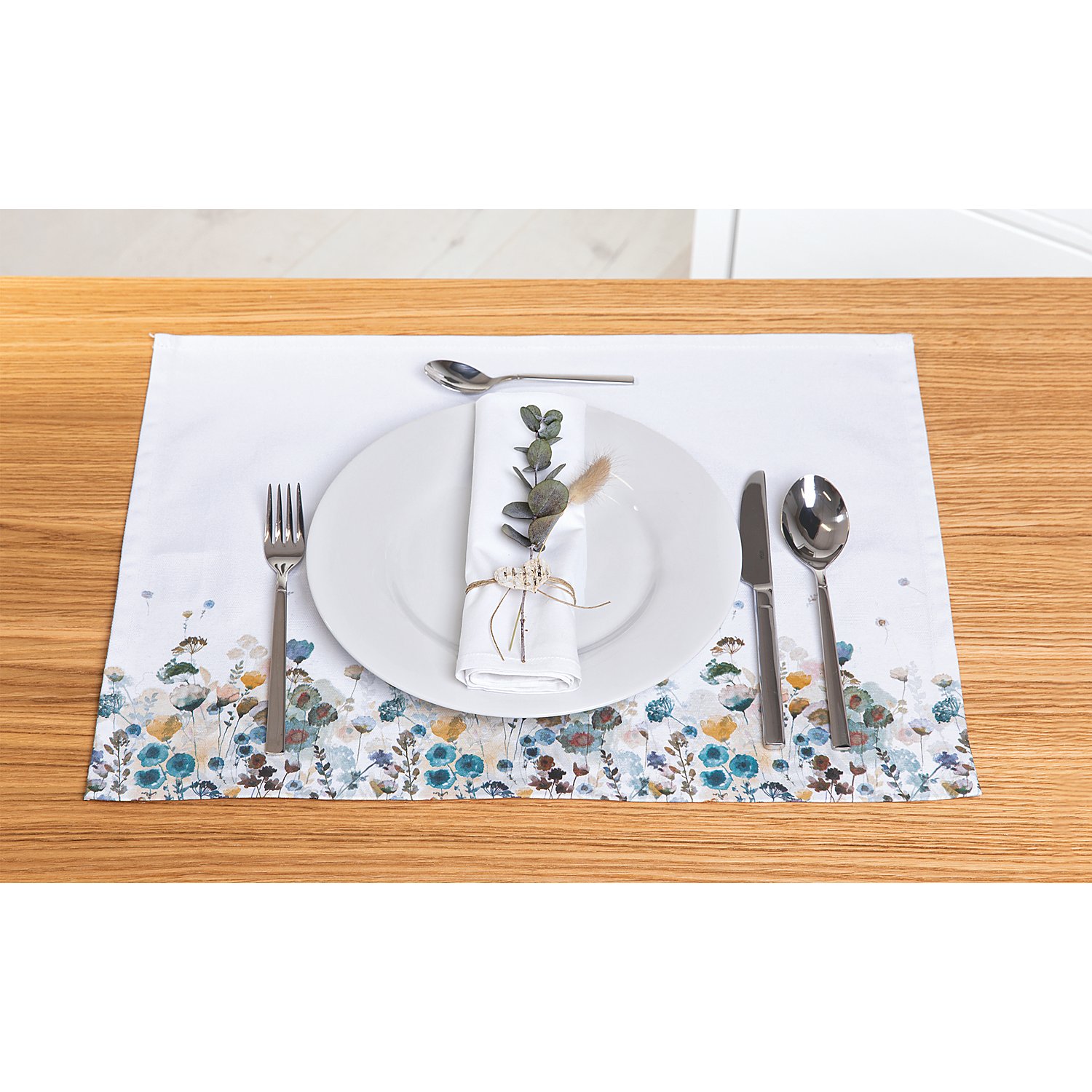 buttinette Stoffservietten, weiß, 45 x 45 cm, 8 Stück