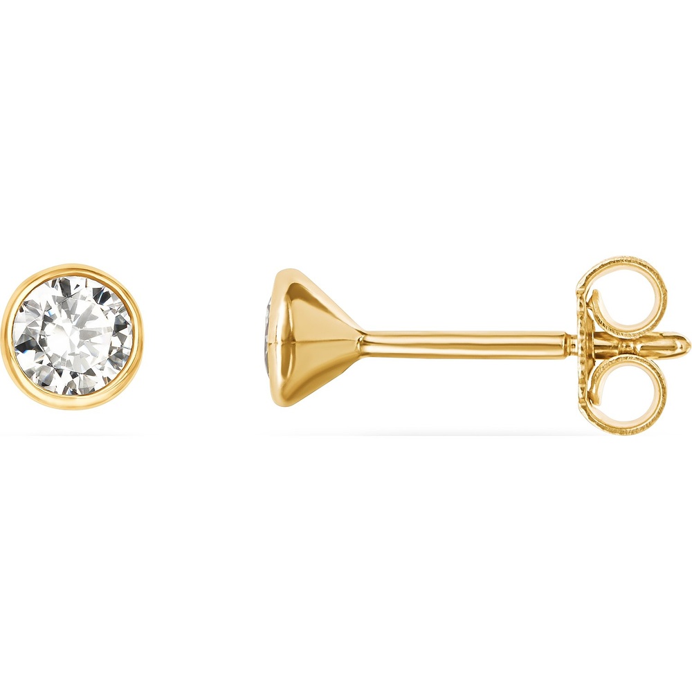 FAVS Boucles d'oreilles à fermoir à poussette 375 Or jaune Boucles d'oreilles