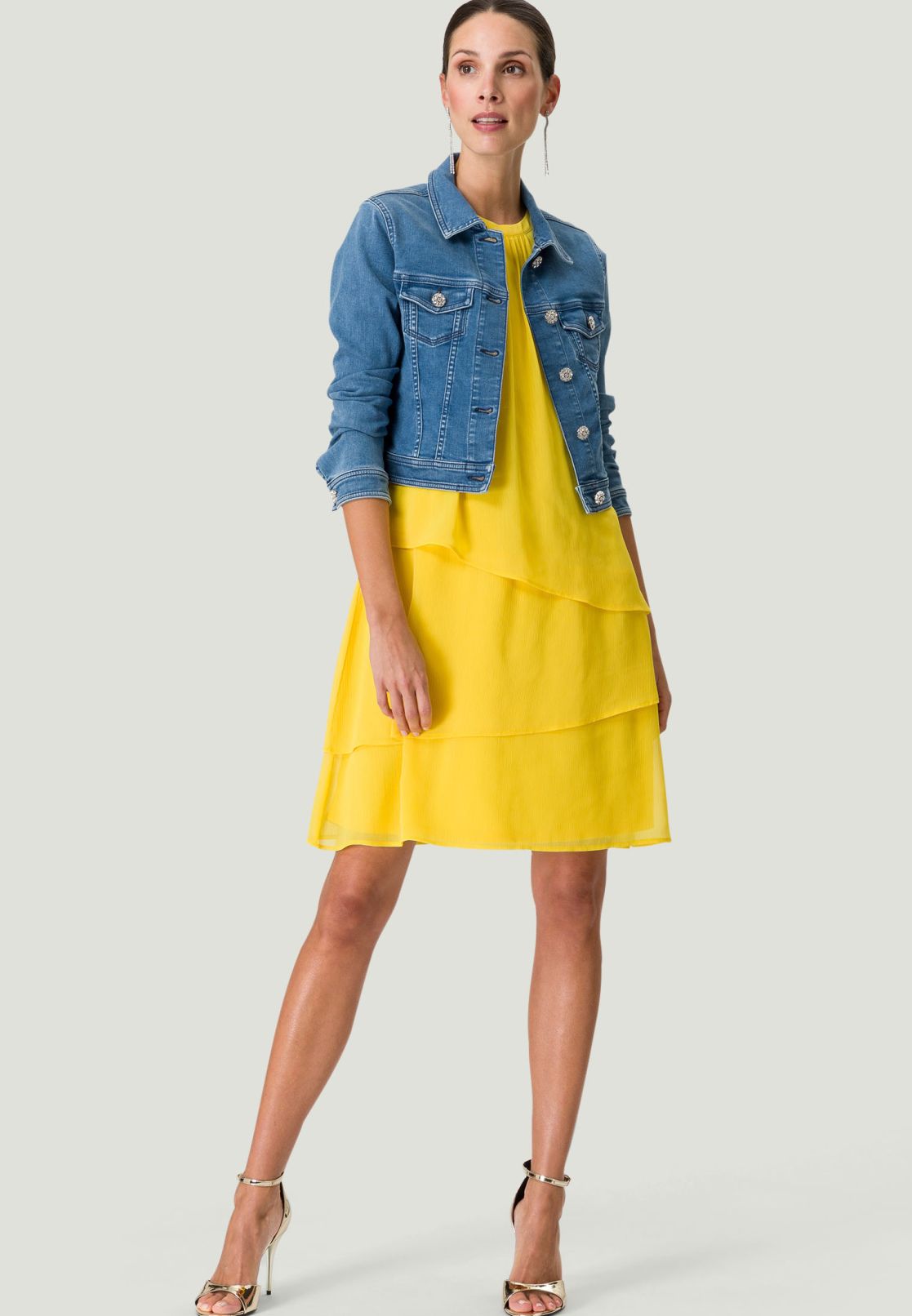 Stufenkleid mit Lagen Look