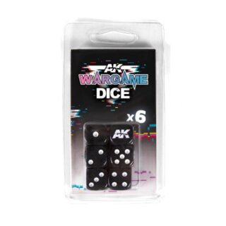 AK Wargame Dice Set (Black) (6)