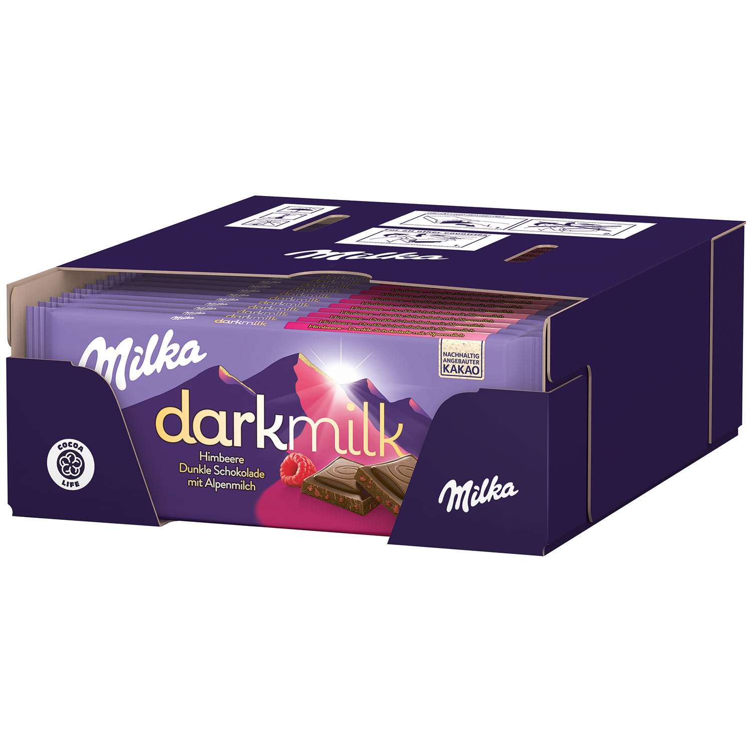 Milka darkmilk Himbeere 85g