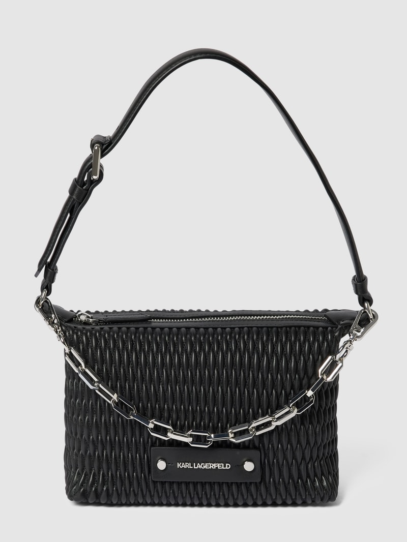 Handtasche mit Strukturmuster in schwarz