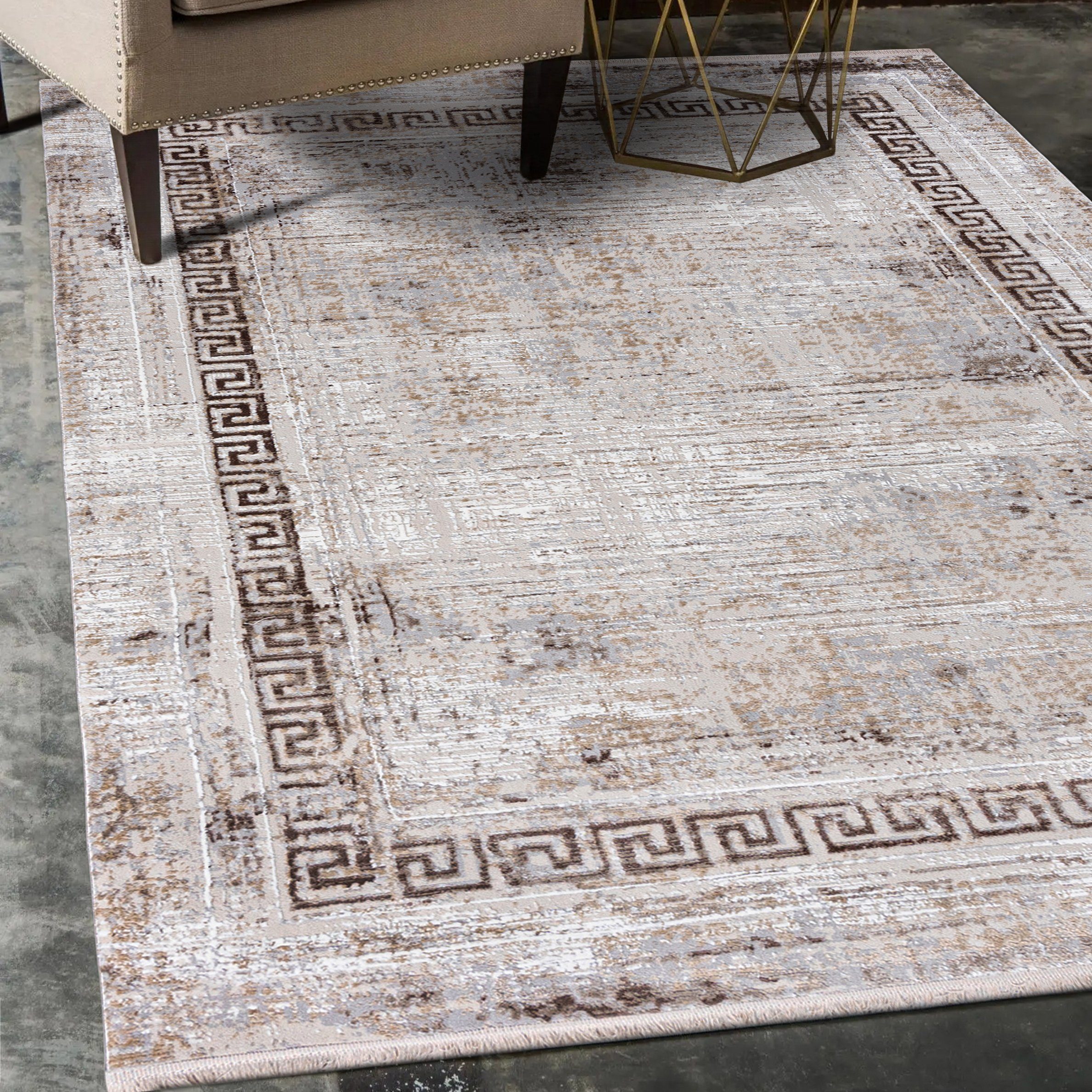 Orientteppich Orientalisch Teppich mit Fransen, Mazovia, 140 x 200 cm, Kurzflor, Fransen, Orientteppich, Vintage