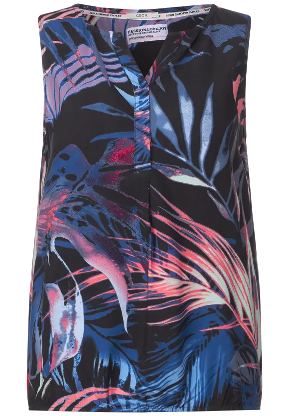 CECIL Blusentop mit Blätterprint