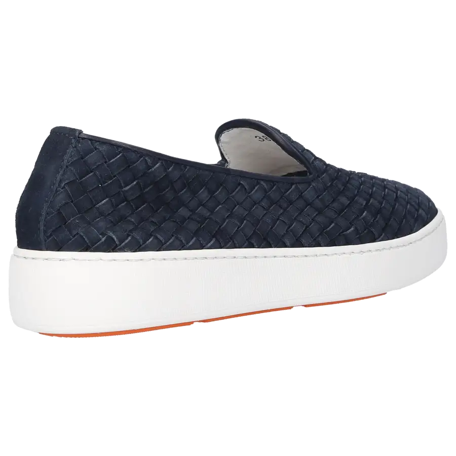 Santoni - Sneaker low 60665 Veloursleder Logo blau - blau
