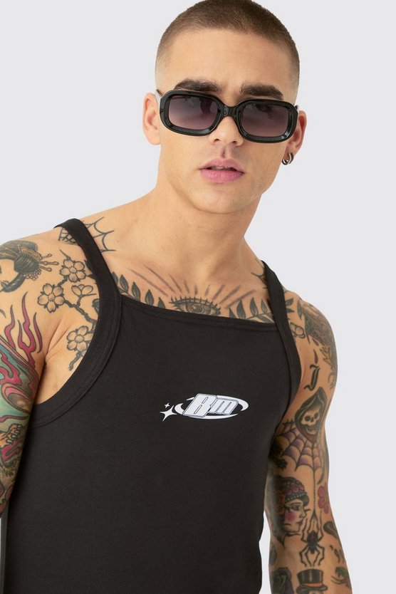 Slim-Fit Tanktop mit geradem Ausschnitt