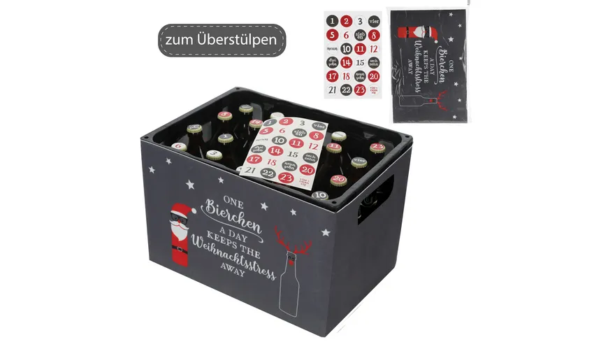 Adventskalender Bastelset für Bierkasten DIY
