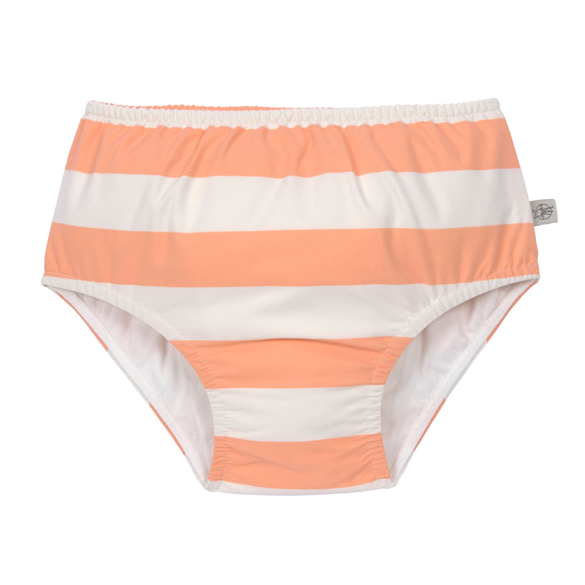 Schwimmwindel Baby - Block Stripes, Weiß Rosa Orange
