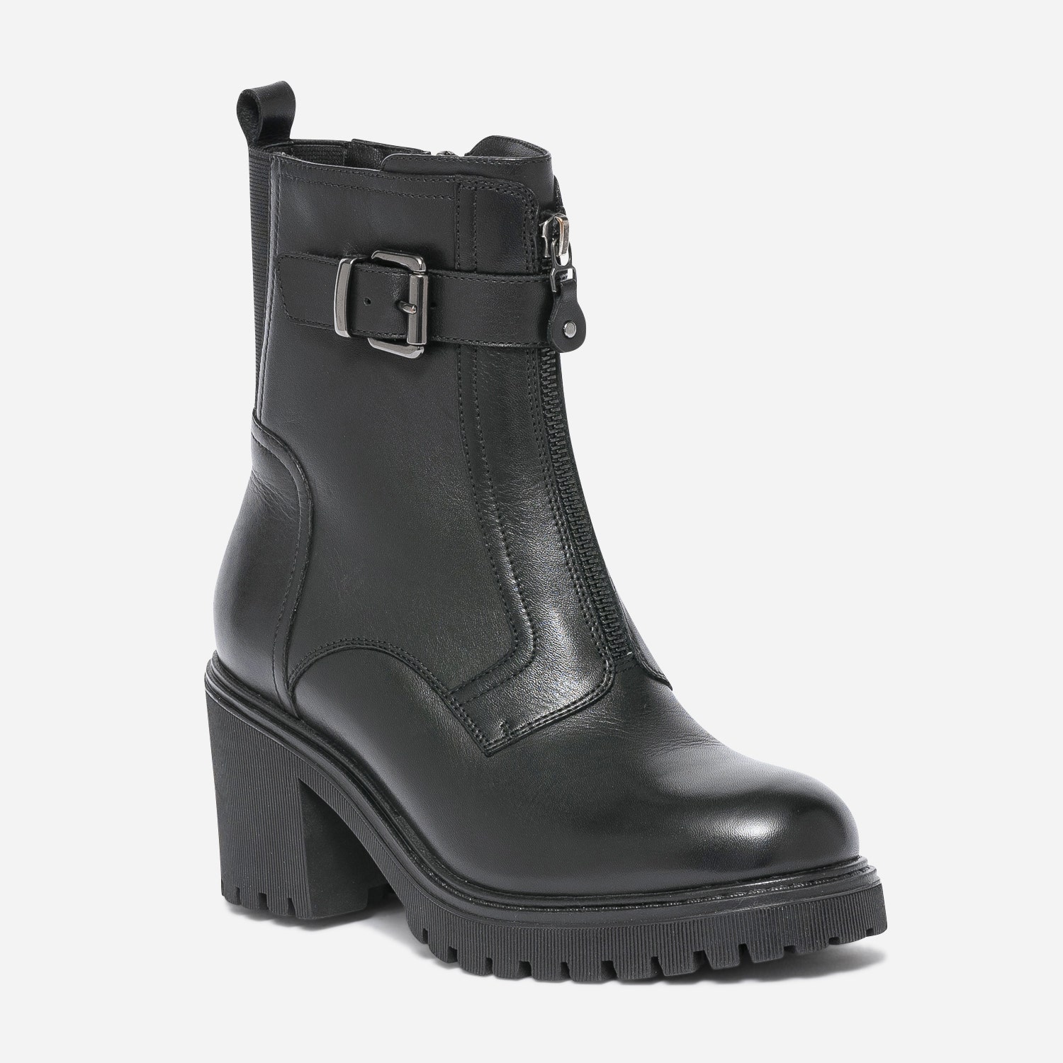 Boots TEXTO noir éco-conçu zip décoratif