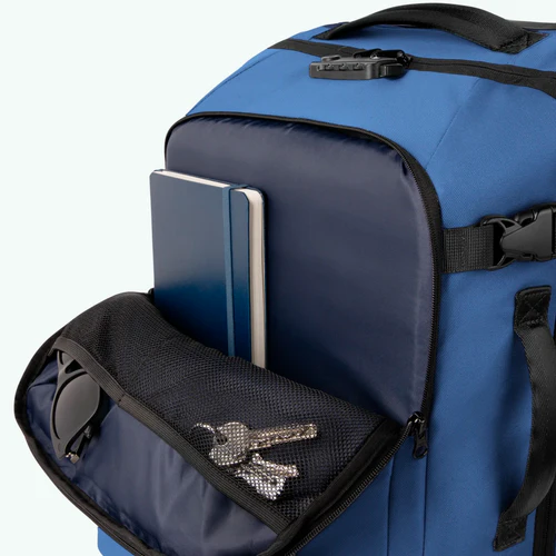 Shiraz small blue 2-wheel soft suitcase
