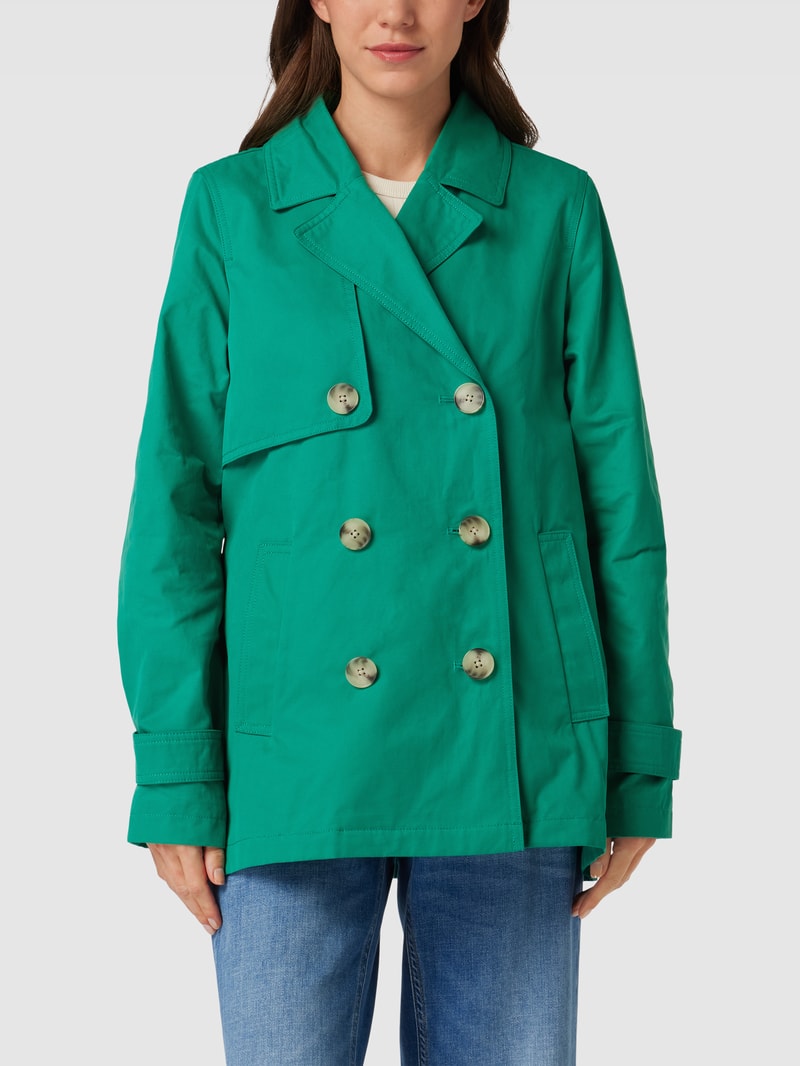Jacke mit Reverskragen in grün