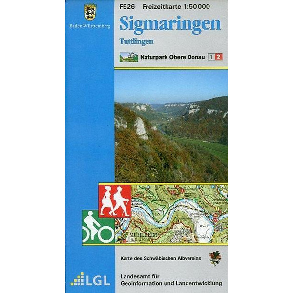 Sigmaringen Naturpark Obere Donau Freizeitkarte 1 : 50 000 - Wanderkarte
