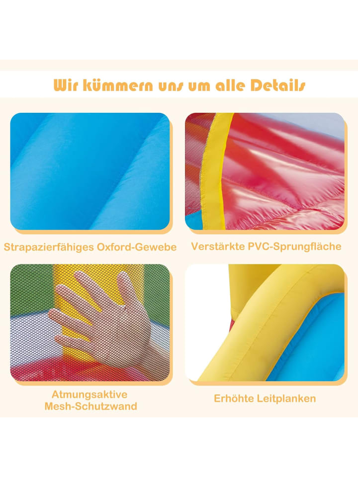 COSTWAY Hüpfburg mit Gebläse in Bunt günstig kaufen onesize