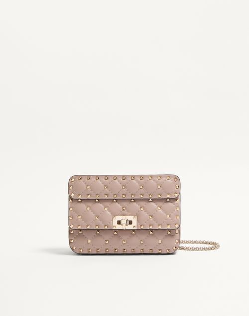 Bolsa pequena Rockstud Spike em couro Nappa