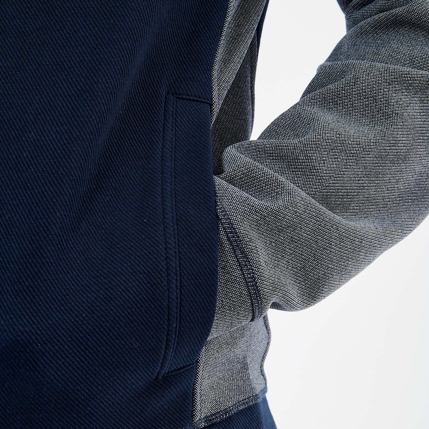 VOHO   Sweat zippé bleu marine homme